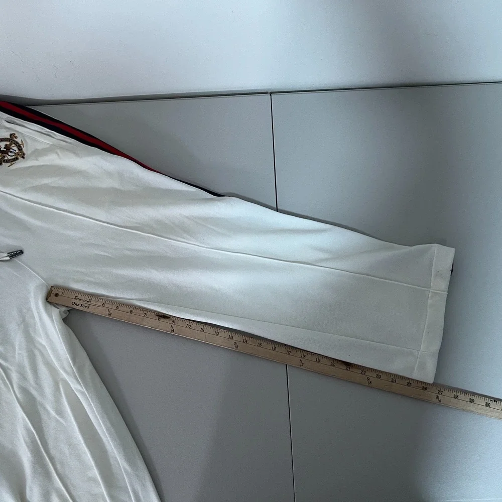Polo Ralph Lauren Sweatpants Mens Large Beige White Crest Big Pony‎ Wide Leg